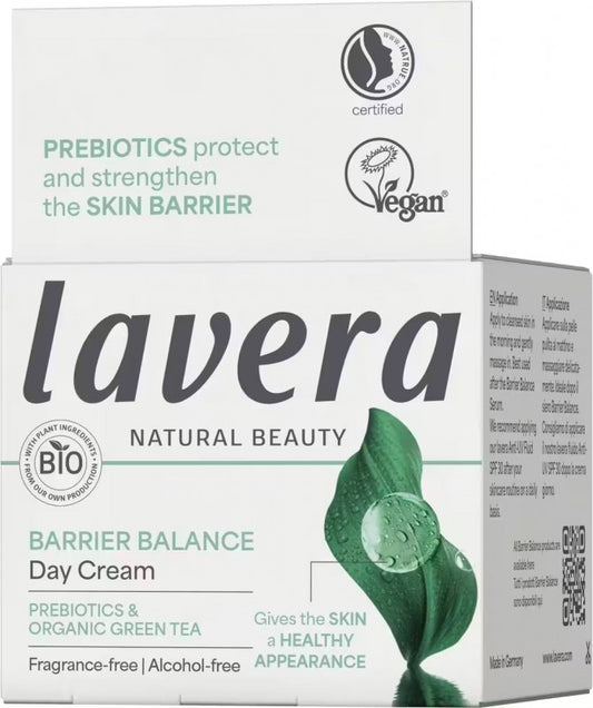 LAVERA Barrier Balance Cremă de Zi Echilibrantă cu Prebiotice, fără Parfum și Alcool, 50 ml