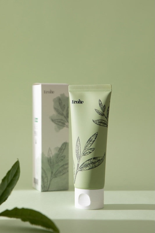 EcoBe Spuma Coreeana de Curatare cu Ceai Verde din Jeju - Purificare si Revigorare pentru Piele Proaspata si Luminoasa, 100ml