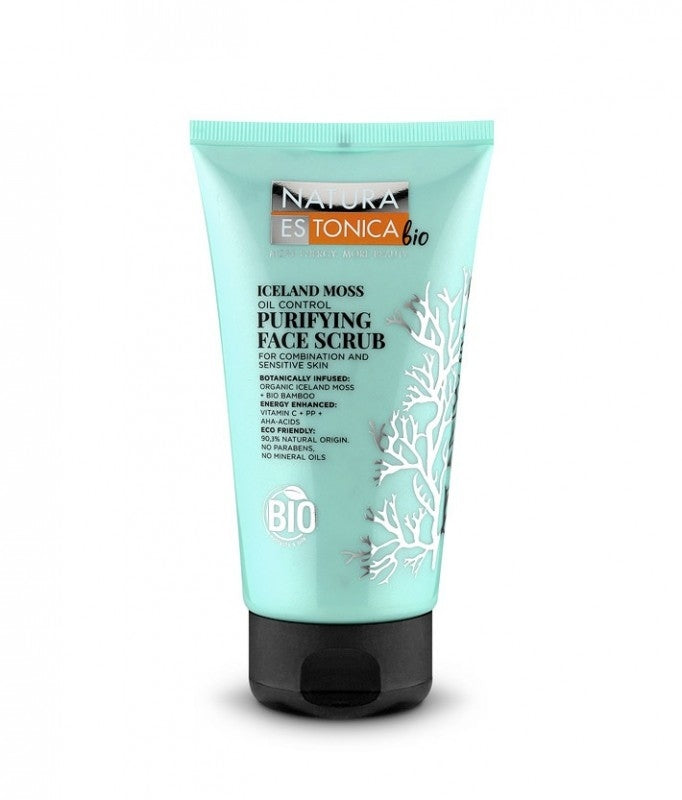 Scrub purificator pentru ten mixt sau sensibil Iceland Moss, 150ml - Natura Estonica